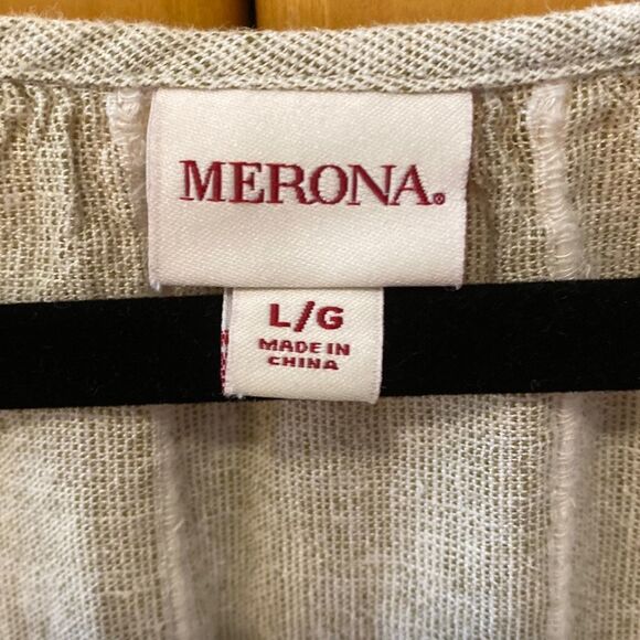 Merona gauze pale green boho top - Picture 1 of 4